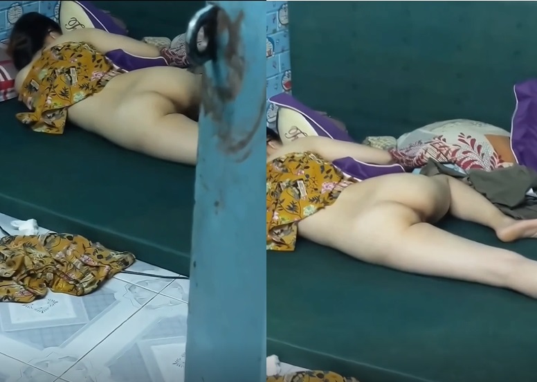 [viet69] Em hàng xóm quên đóng cửa bị chàng trai lén xem trộm bướm
